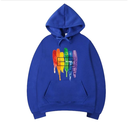 Pride Cotton Fleece Hoodies - "Love Wins"