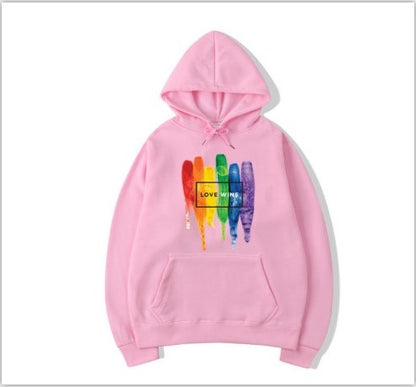 Pride Cotton Fleece Hoodies - "Love Wins"